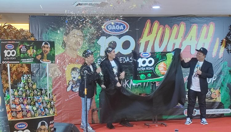 Launching Mie Gaga 100 Extra Pedas Habanero level 7 di Yogyakarta, Sabtu (29/10/2022) - (foto: Deny Hermawan)